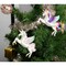Rainbow Glitter Unicorn Ornament - 2-Pack Glass Christmas Tree Decor with String